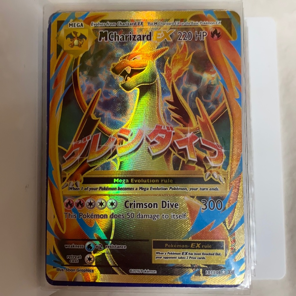 RARE! Pokemon - Mega Charizard EX (101/108) - Holo